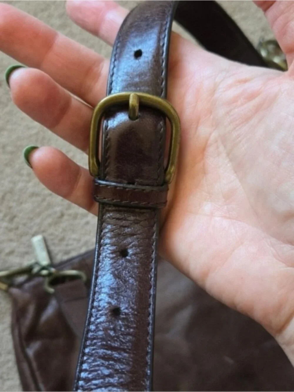 Hobo International Brown Leather Hobo Bag Crossbody Purse